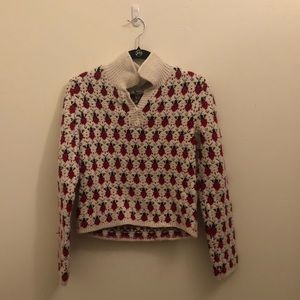 Zara Knit - Cropped Ladybug Sweater